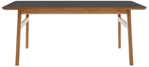 Magnus Olesen Freya Sofabord Massiv Lakeret Eg/Linoleum Sort 4023 Forbo L 120 x B 60 x H 50